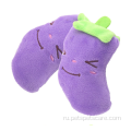 Новые плюшевые пурпурные баклажаны прочные собачьи игрушки
